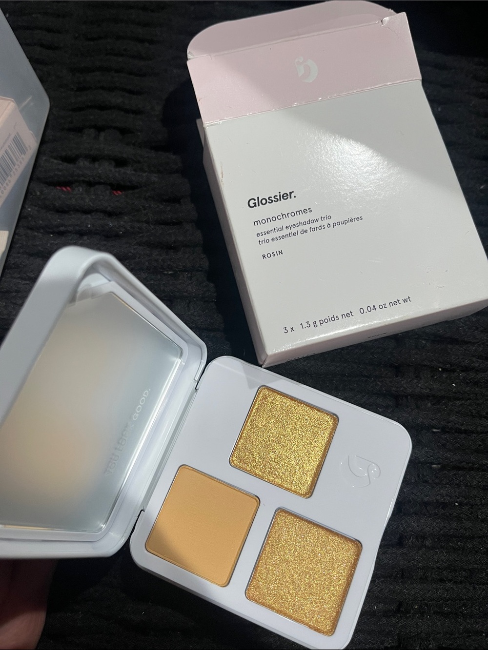 NWT Glossier Monochromes Eyeshadow Trio Rosin OS